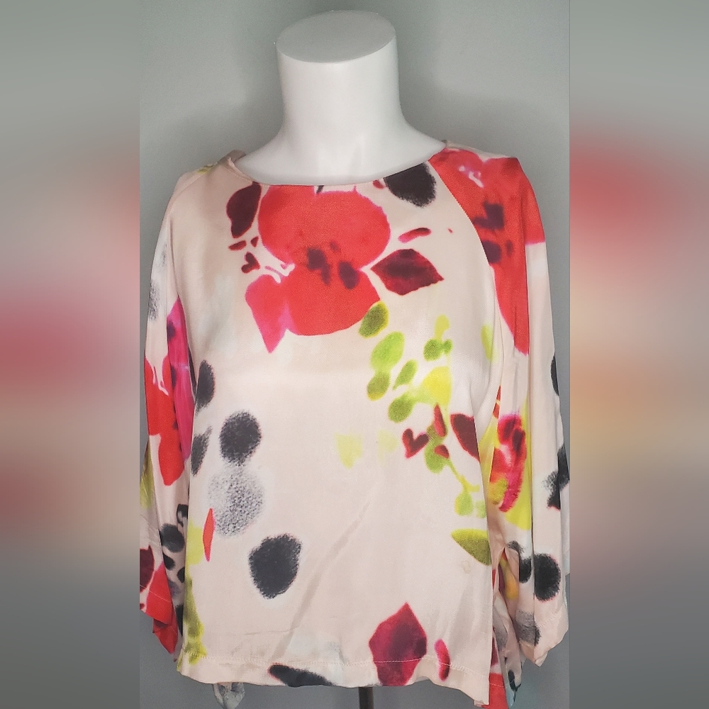 TOPSHOP -size 12 - women blouse - short sleeves cropped - Picture 1 of 10